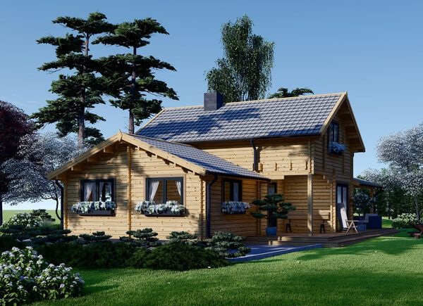Dřevěná chata HOLLAND 105,5m² (13,5x7,5) 66mm