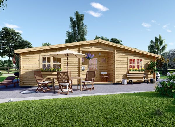 Dřevěná chata FILL 60m² (10,5x6) 44mm