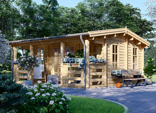 Zahradní domek ROYAL  25m²(5x5) 44mm
