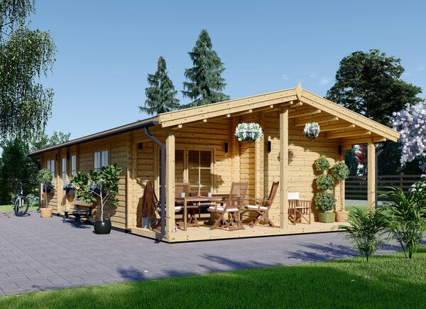 Dřevěný bungalov LINCOLN 72m² (6x12) 66mm