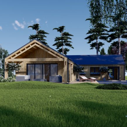 Dřevěný rodinný dům TESSA PREMIUM 150m² 66mm + izolace do stěn a podlahy