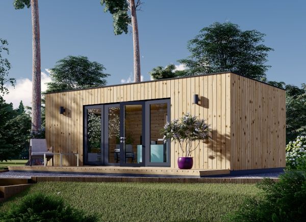Zahradní domek PREMIUM 28m² (7x4) 44mm + izolace do stěn a podlahy