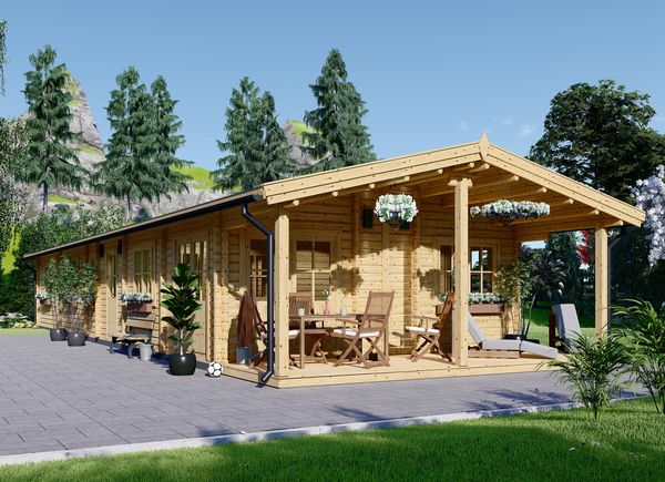 Dřevěný bungalov BOSTON 114m² (6x19) 66mm