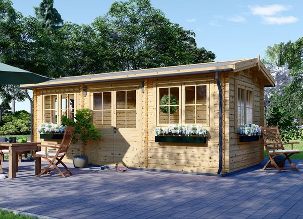 Zahradní domek OAK 18m² (6x3) 44mm