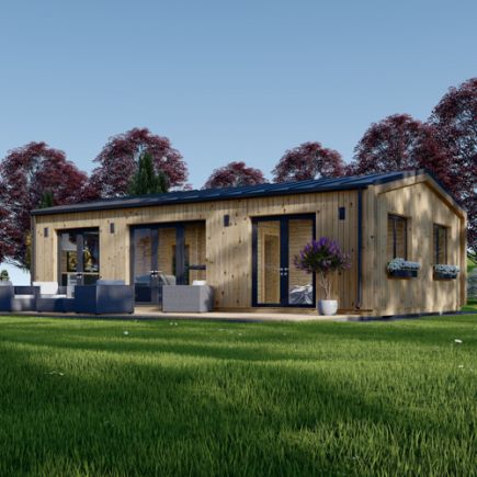 Chata SELENE PREMIUM 63m² 66mm + izolace do stěn a podlahy
