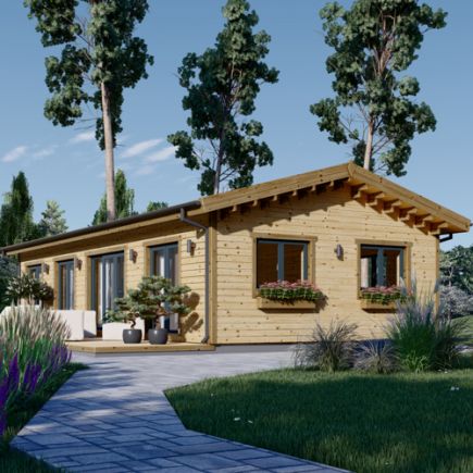 Montovaný rodinný dům AGNES PREMIUM 75m² 66mm + izolace do stěn a podlahy