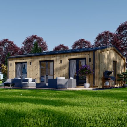 Montovaný bungalov ANGELA PREMIUM 50m² 66mm + izolace do stěn a podlahy