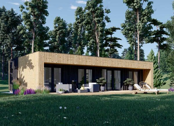 Dřevěný dům KAYA 2 84m² (12x7) 66mm + izolace do stěn a podlahy
