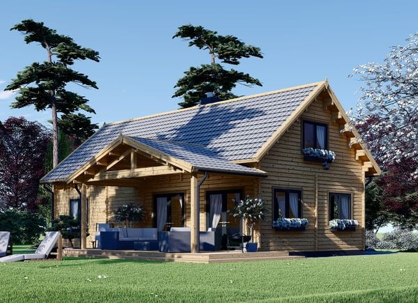 Dřevěný rodinný dům VERA 127m² 66+66mm + izolace do stěn a podlahy