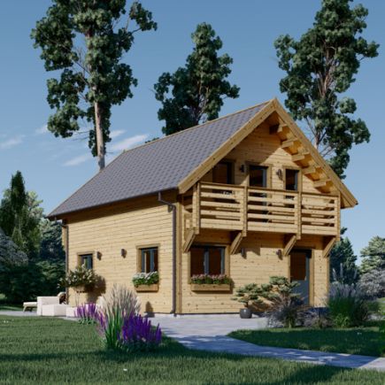 Dřevěný rodinný dům LANGON PREMIUM 107m² 66mm + izolace do stěn a podlahy