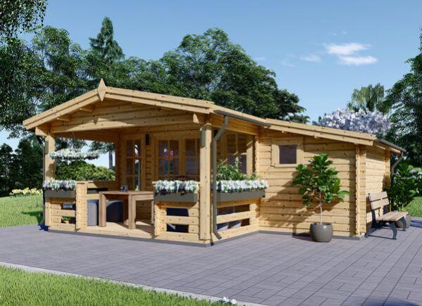 Dřevěná chata ISLA 66mm, 18m²