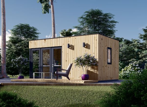Zahradní domek PREMIUM 15m² (5x3) 44mm + izolace do stěn a podlahy