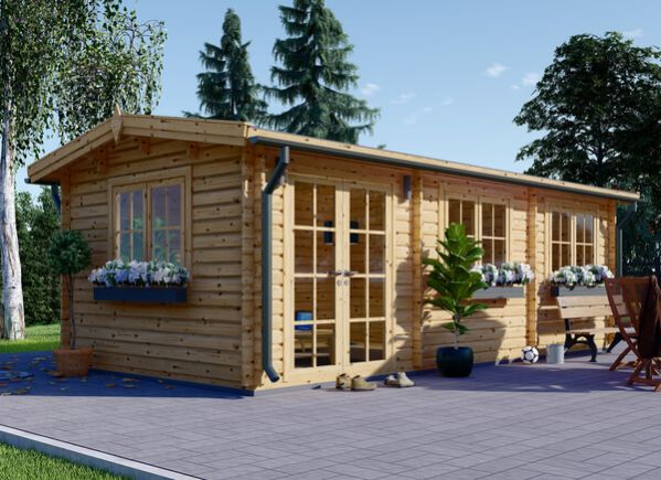 Zahradní domek Eleonora 19,8m² (6,6x3) 44mm