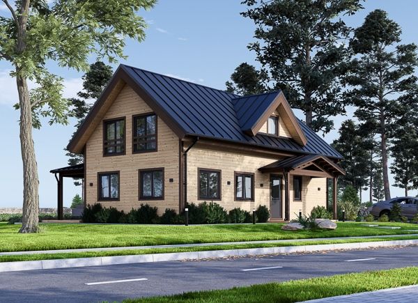 Dřevěný rodinný dům VERA PREMIUM 127m² 66mm + izolace do stěn a podlahy