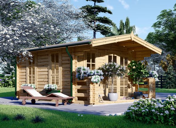Dřevěný zahradní domek KING (44 mm), 4x5 m, 20 m²
