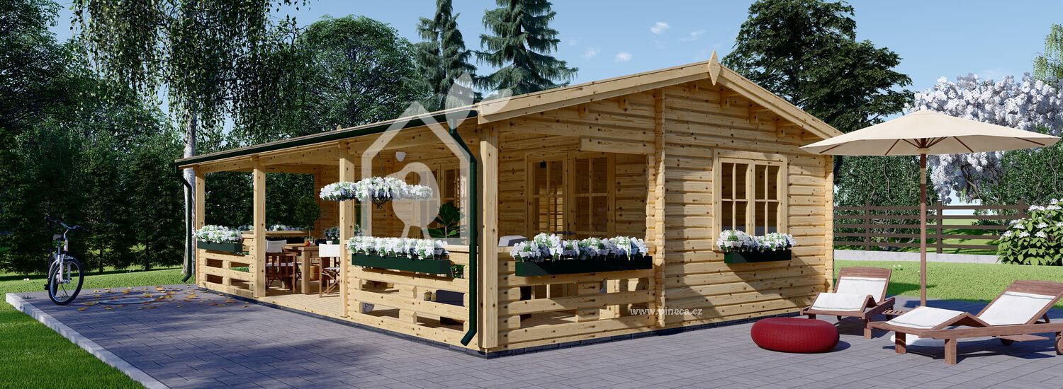 Dřevěná chata AMELIA 54m² (9x6) 66mm