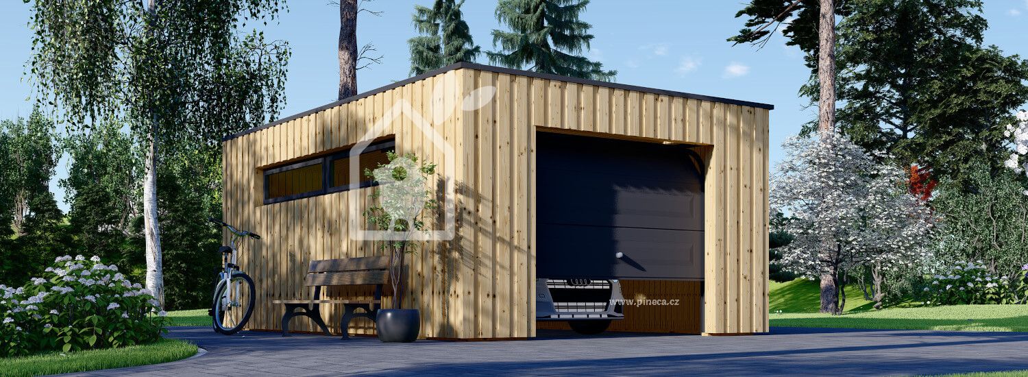 Dřevěná garáž STELA F 4x6