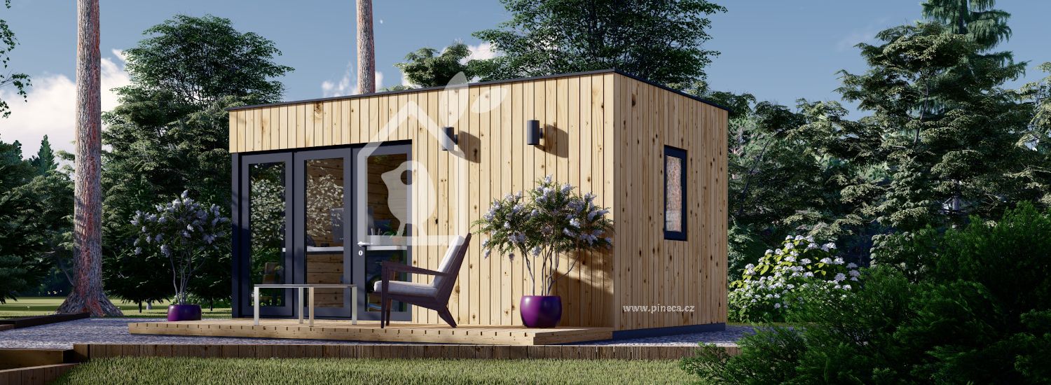 Zahradní domek PREMIUM 15m² (5x3) 44mm + izolace do stěn a podlahy