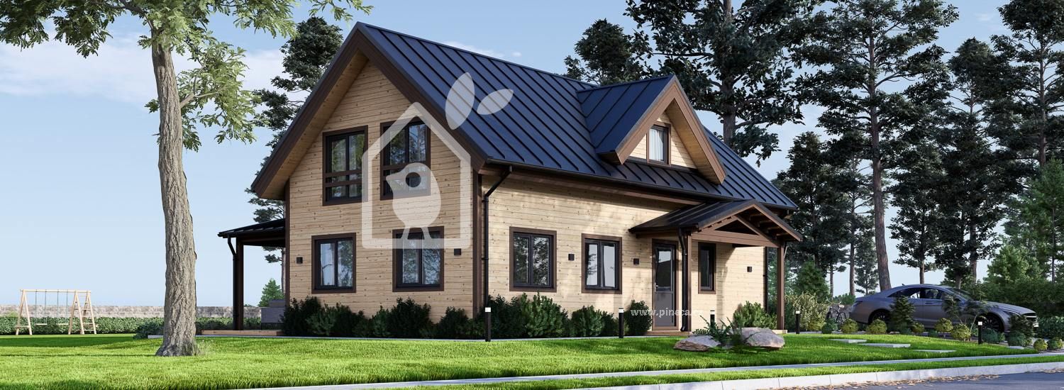 Dřevěný rodinný dům VERA PREMIUM 127m² 66mm + izolace do stěn a podlahy