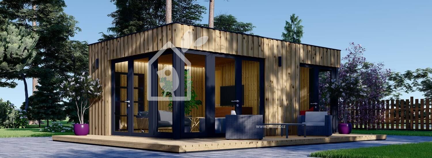 Dřevěná chata PREMIUM 30 m²(7,5x4) 124 mm SIPs