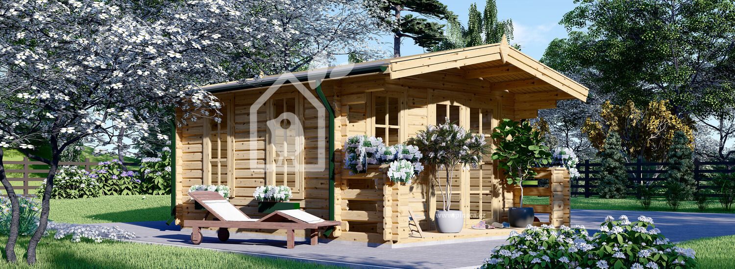Dřevěný zahradní domek KING (44 mm), 4x5 m, 20 m²