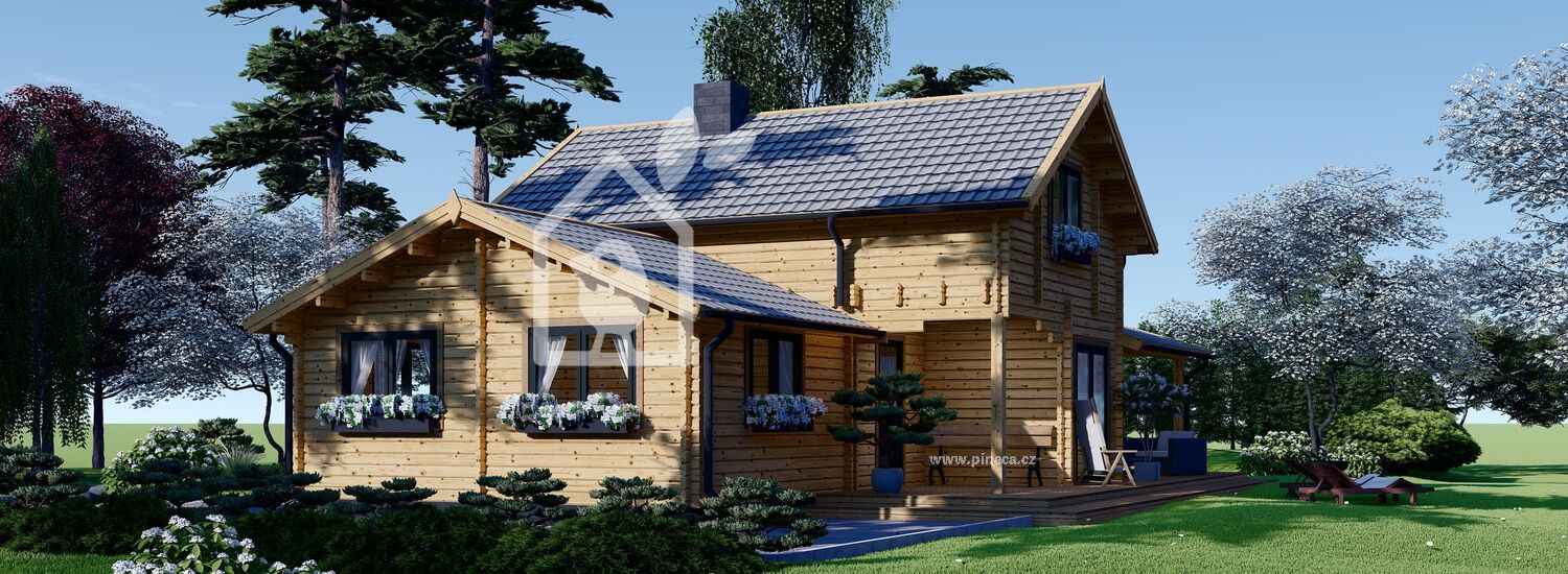 Dřevěná chata HOLLAND 105,5m² (13,5x7,5) 66mm