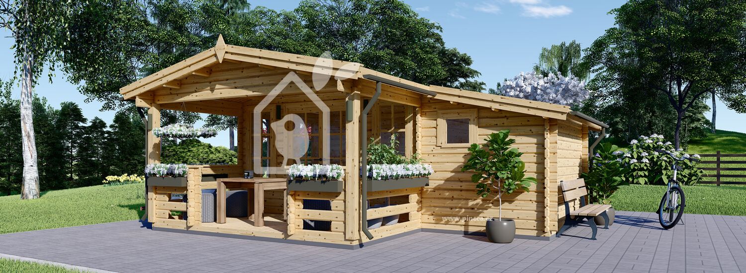 Dřevěná chata ISLA 44mm, 18m²