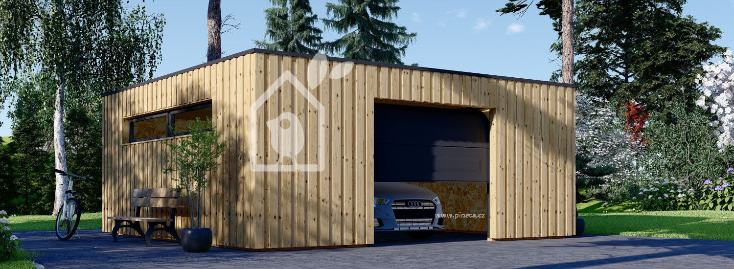 Dřevěná garáž STELA F 6x6