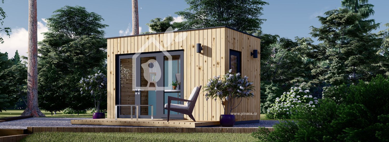 Zahradní domek PREMIUM 10m²(4,1x2,4) 44mm + izolace do stěn a podlahy