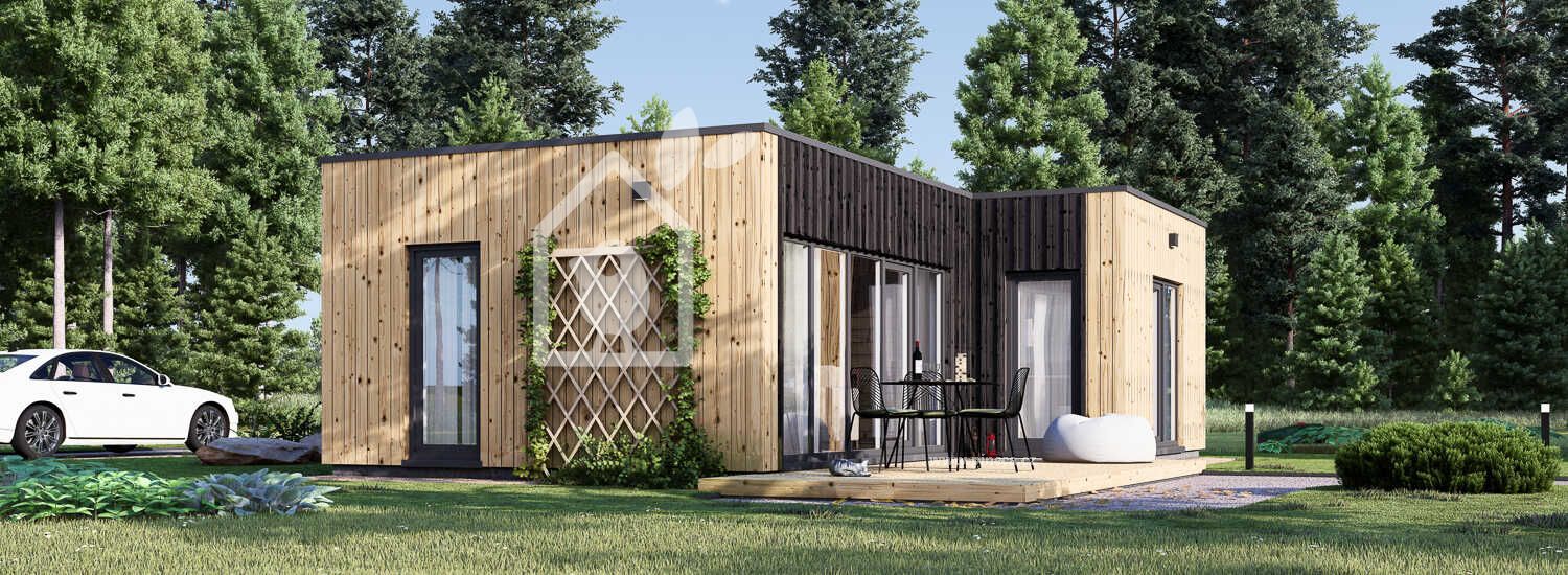 Dřevěná chata Lucia 1 PREMIUM - 40m², 66mm + izolace do stěn a podlahy