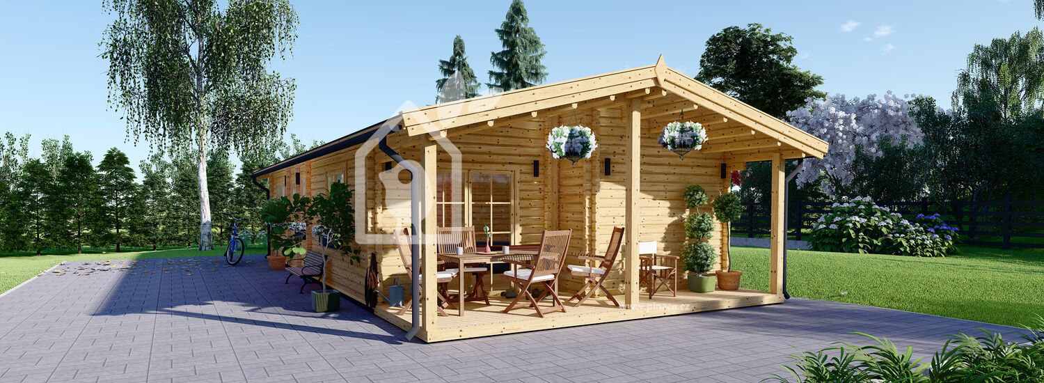 Dřevěný bungalov LINCOLN 72m² (6x12) 66mm