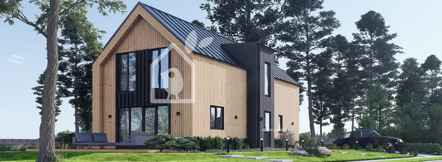 Dřevěný rodinný dům INGRID PREMIUM 170m² 66mm + izolace do stěn a podlahy