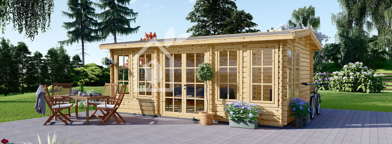 Dřevěný zahradní domek DEVON 24 m² (6x4) 44mm