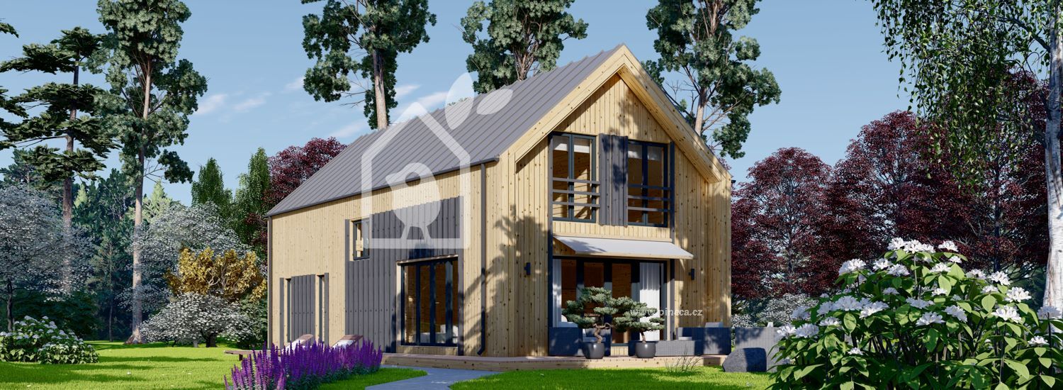 Dřevěný rodinný dům INGRID PREMIUM 170m² 66mm + izolace do stěn a podlahy