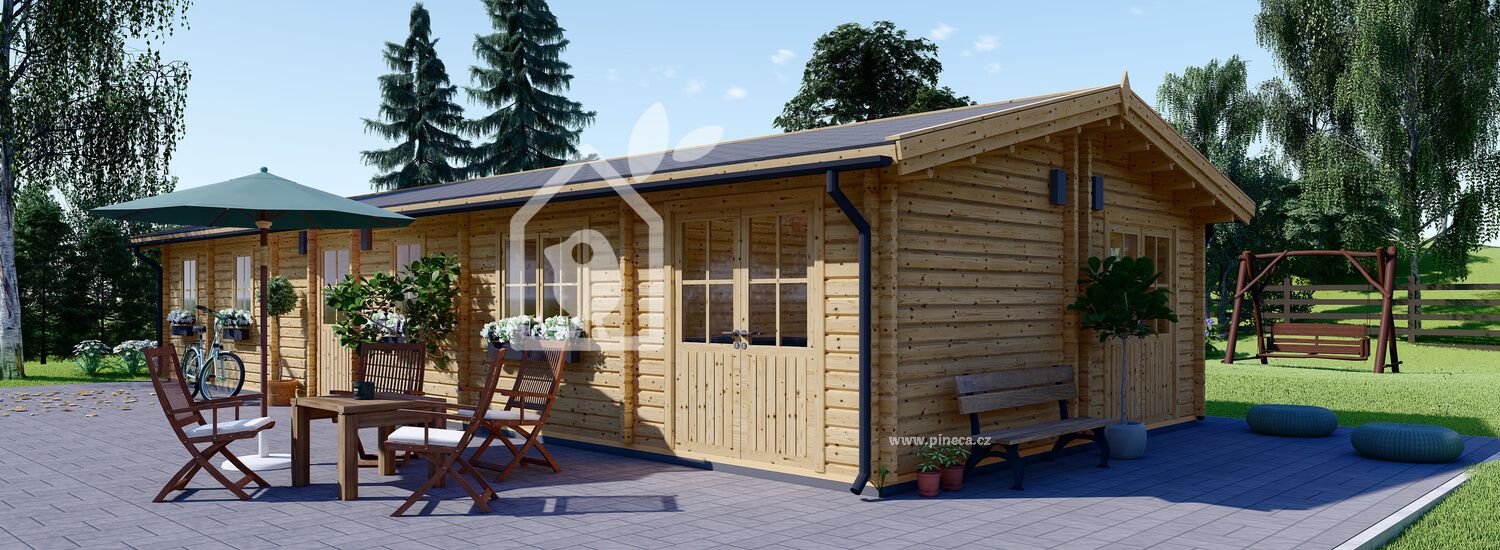 Dřevěný bungalov BRIGHTON 90m² (6x15) 66mm