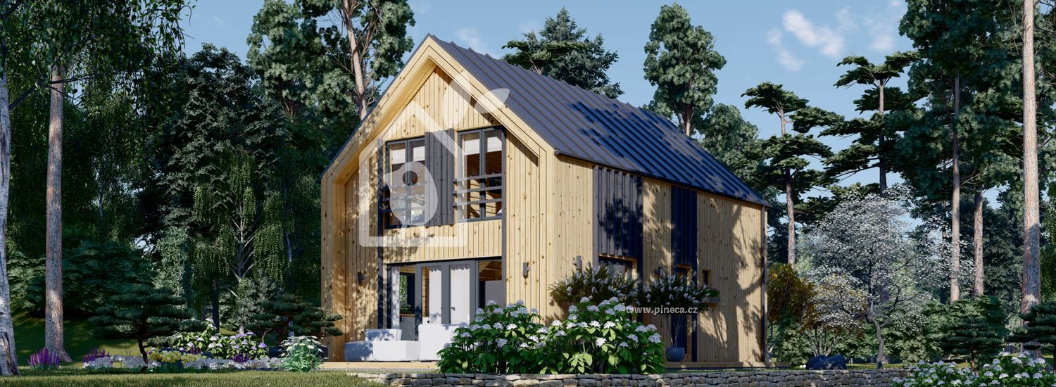 Dřevěný rodinný dům ASTRID PREMIUM 120m² 66mm + izolace do stěn a podlahy