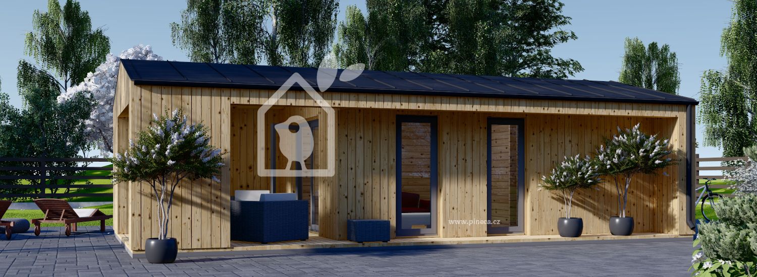 Zahradní bungalov ANNA Scandinavia 37m² + izolace do stěn a podlahy