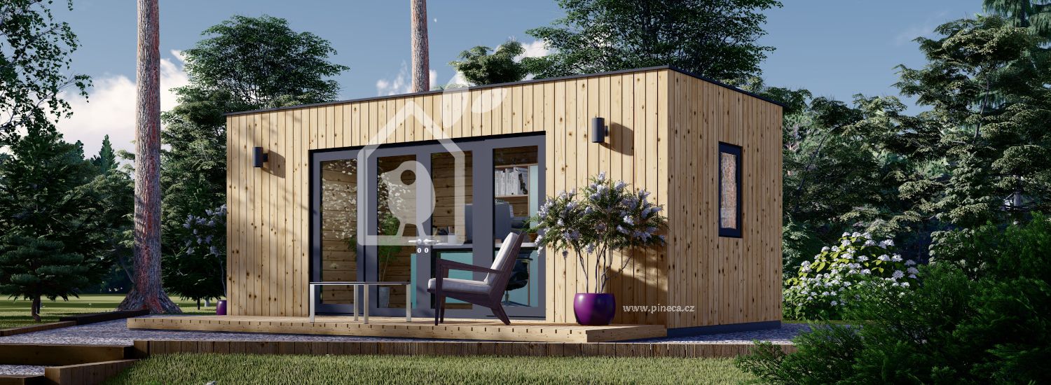 Zahradní domek PREMIUM 18m² (6x3) 44mm + izolace do stěn a podlahy