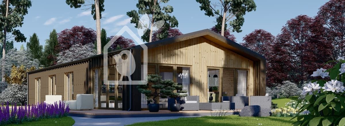 Dřevěný rodinný dům ROBERTA PREMIUM 110m² 66mm + izolace do stěn a podlahy