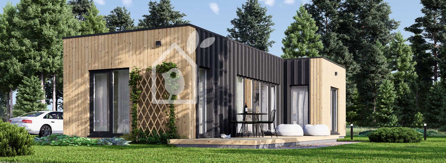 Dřevěná chata Lucia 2 PREMIUM - 50m², 66mm + izolace do stěn a podlahy