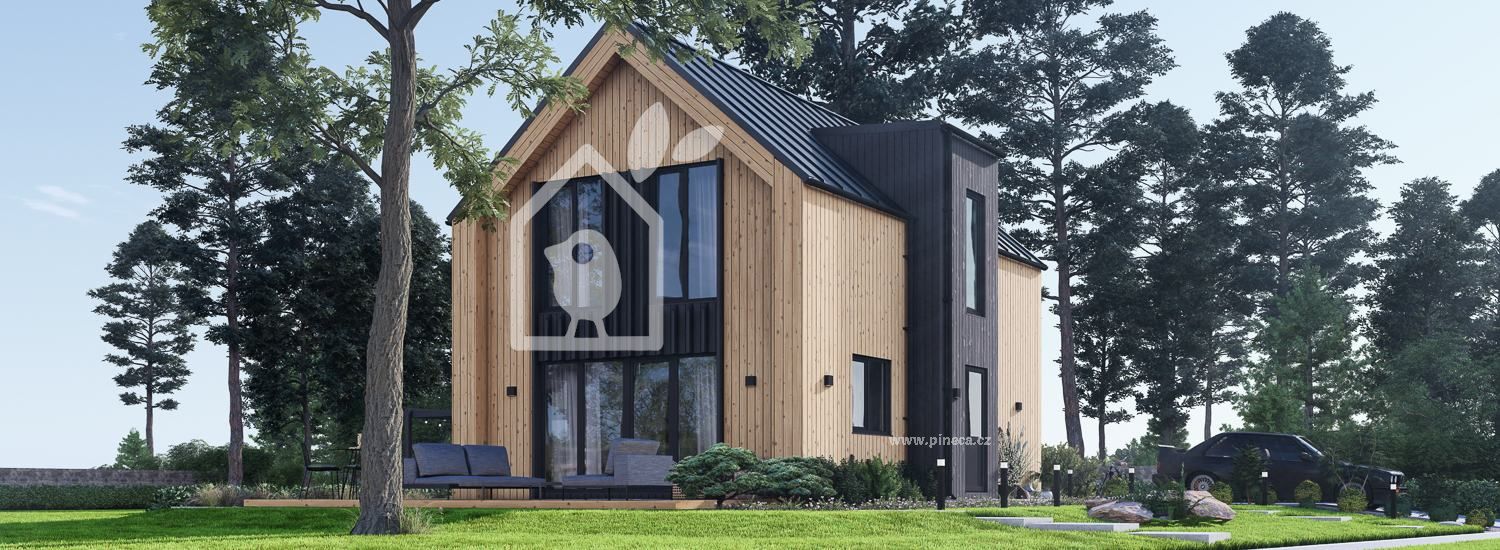 Dřevěný rodinný dům ASTRID PREMIUM 120m² 66mm + izolace do stěn a podlahy