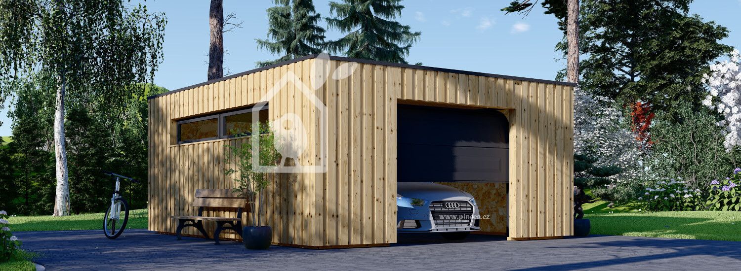 Dřevěná garáž STELA F 5x6