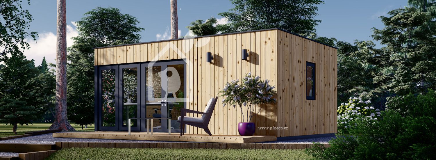 Zahradní domek PREMIUM 24m² (6x4) 44mm + izolace do stěn a podlahy