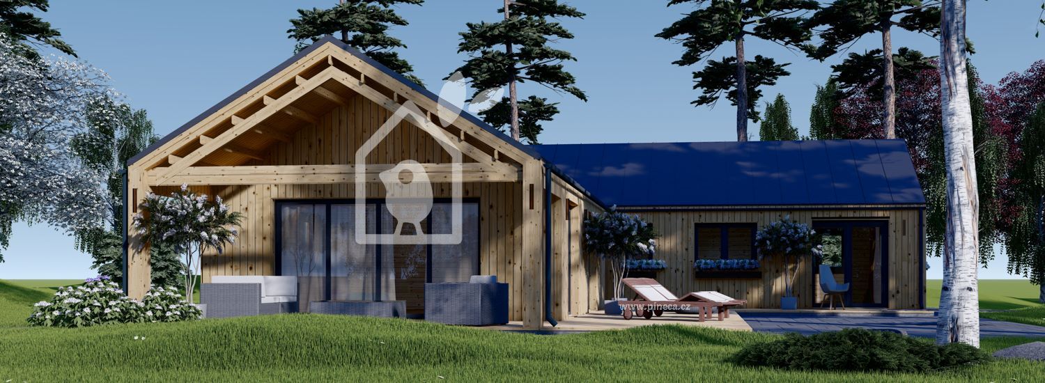 Dřevěný rodinný dům TESSA PREMIUM 150m² 66mm + izolace do stěn a podlahy