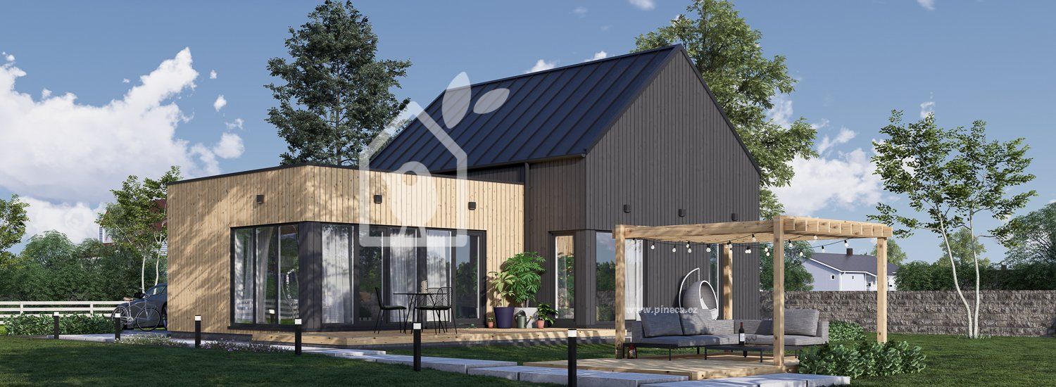 Montovaný rodinný dům MIRABEL PREMIUM 69m² (12x8) 66mm + izolace do stěn a podlahy