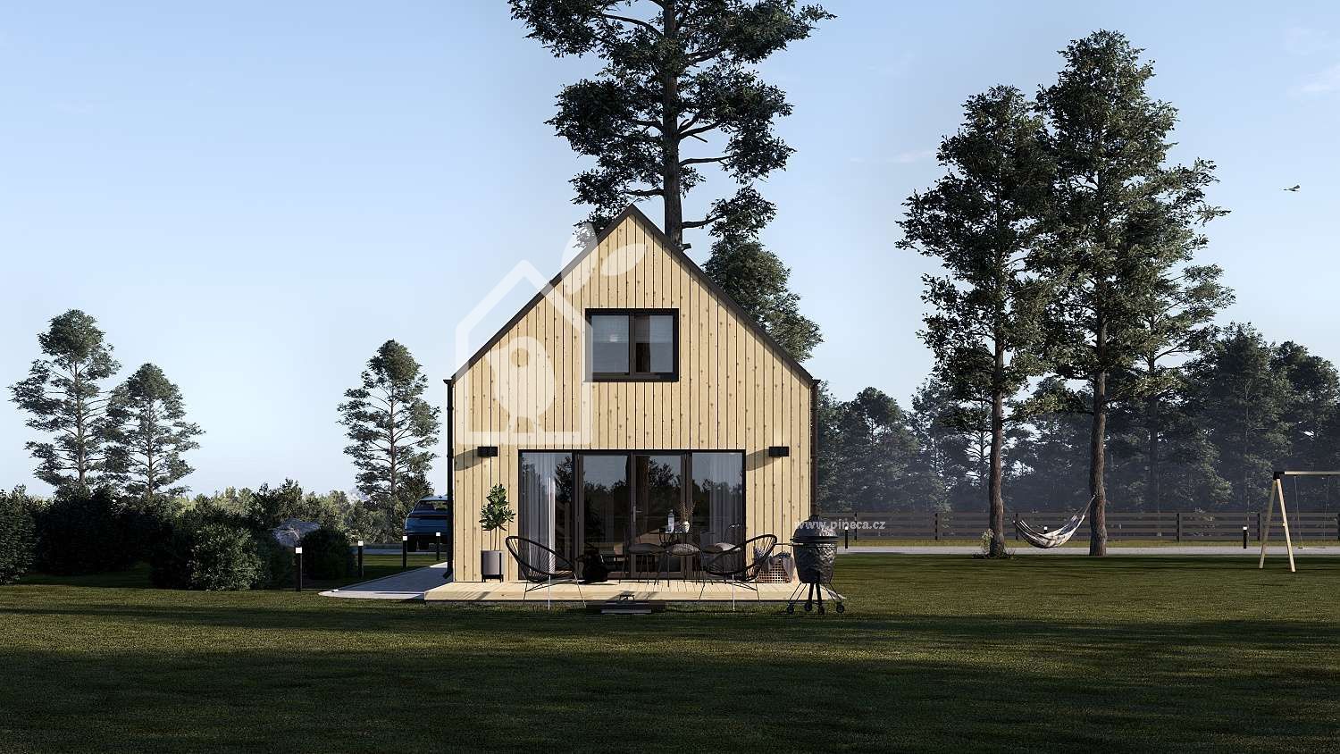 Montovaná chata ALINA 35m² (7x5) 66mm + izolace podlahy