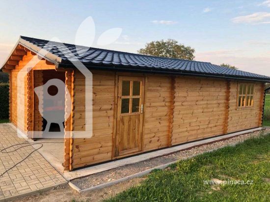 Dřevěná dvojgaráž HANGAR 54 m² v Hrbokově u Seče